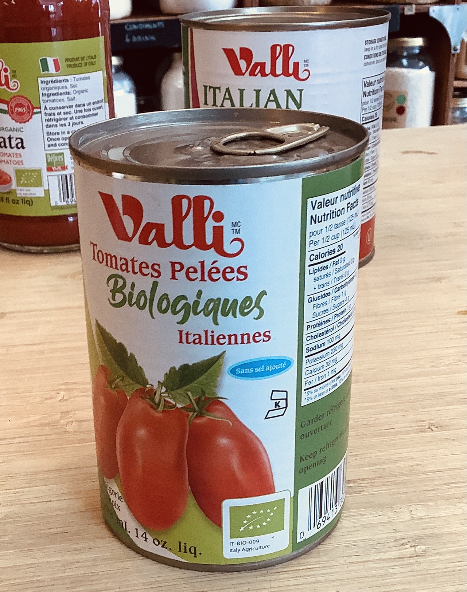 Tomates Pelées Biologiques Italienne Vallis